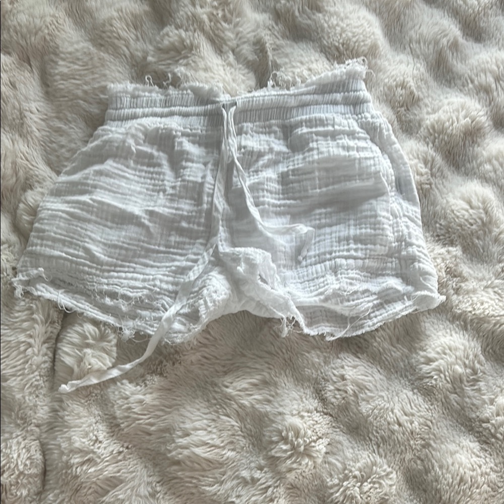Women's White Casual Shorts